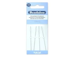 Beadalon Collapsible Eye Needles 2.5-inch, Extra Heavy 4pc
