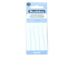 Beadalon Collapsible Eye Needles 2.5-inch, Extra Fine 4pc