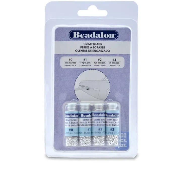 Beadalon Crimp Bead Assorted Size Pack – Silver