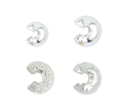 Beadalon Crimp Cover Variety Size Pack – Silver