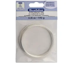 Beadalon Memory Wire Large Bracelet Flat Silver .35oz