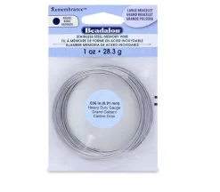 Beadalon Remembrance Memory Wire Heavy Duty Round Large Bracelet 1oz