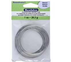 Beadalon Remembrance Memory Wire Bracelet 1oz Bright