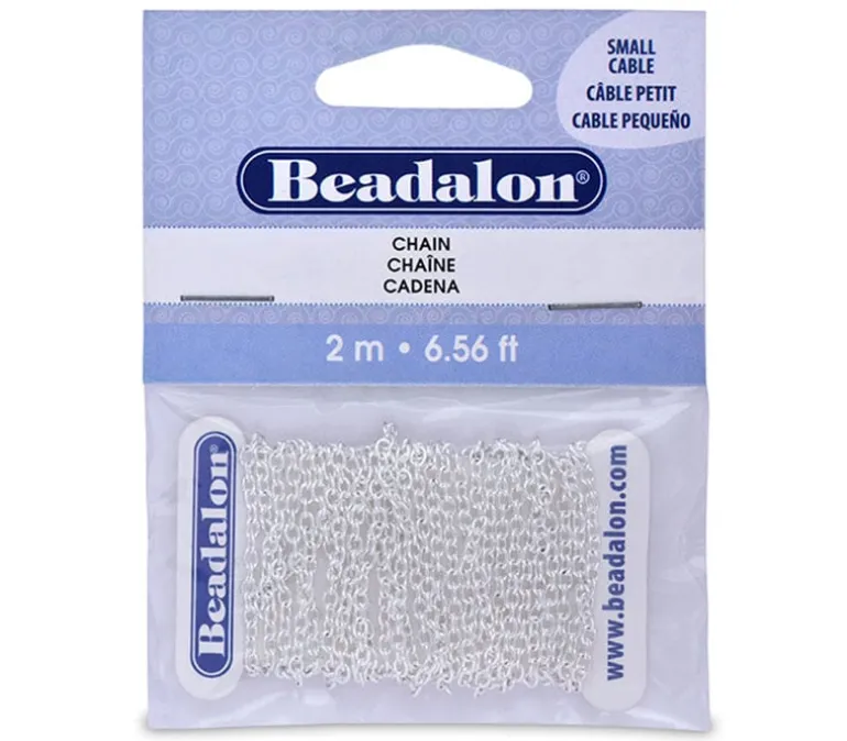 Beadalon Small Cable Chain 2.3mm Silver