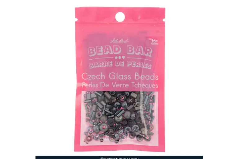 Bead Bar Czech Seed Beads – 50g – Grey Mix