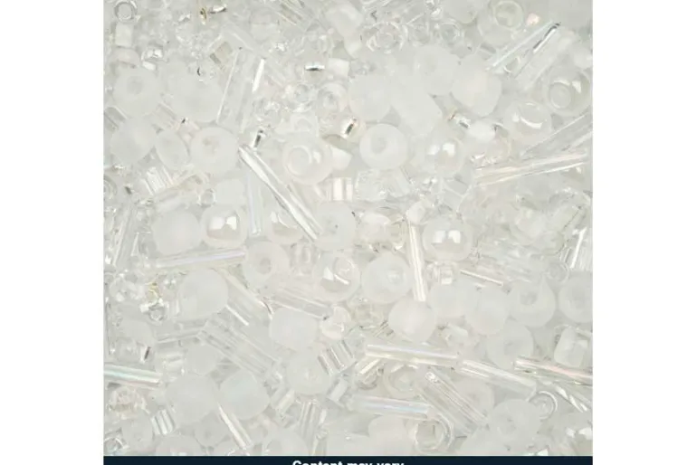 Bead Bar Czech Seed Beads – 50g – White Mix