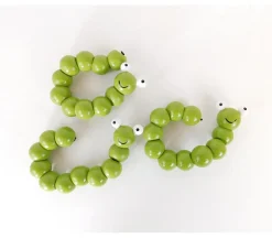 Beaded Green Worms – 3 Piece