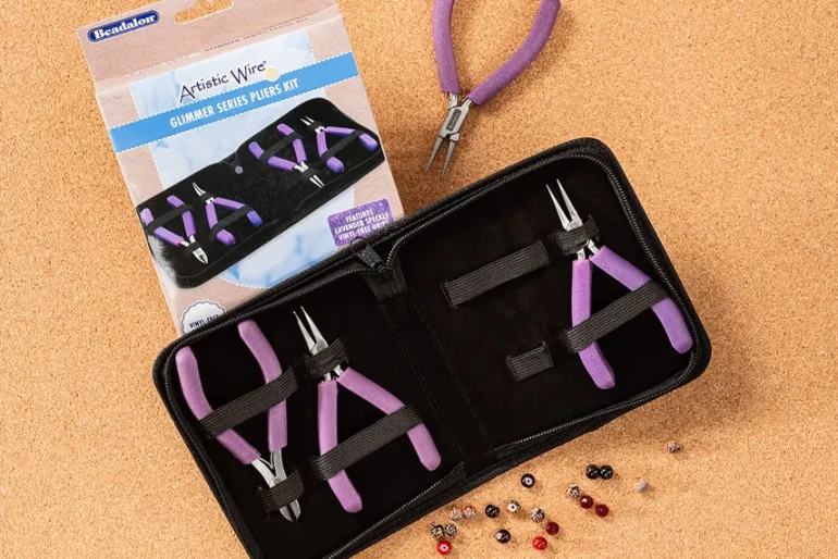 Beaders Beading Kit Tool Set – 8-Piece Aqua by The BeadSmith