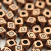 Bead – Hex With Design – Antique Copper Plated