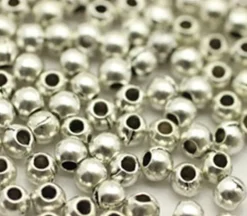 Bead – Round – Antique Silver Plated