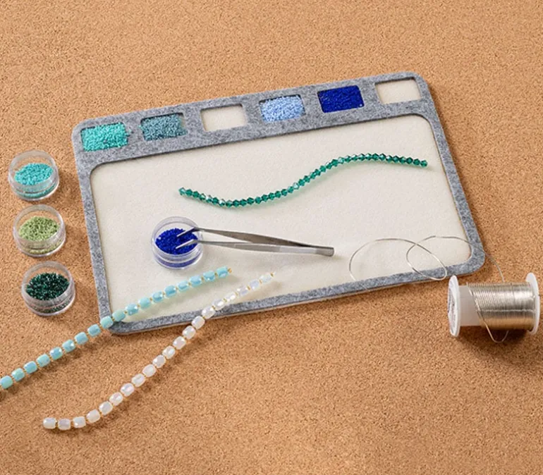 Beadsmith Seed Bead Mat with 6 Compartments- 11-inch x 8-inch