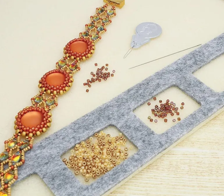 Beadsmith Seed Bead Mat with 6 Compartments- 11-inch x 8-inch