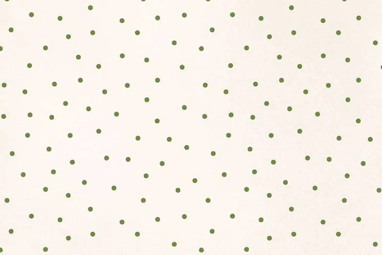 Beautiful Basic Scatter Dot Green on Cream
