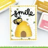 Bee Happy Background Stencil