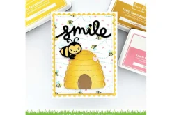 Bee Happy Background Stencil