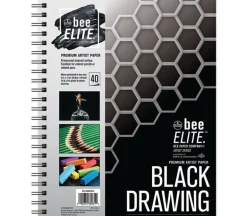 Bee Paper Bee Elite Black Paper Drawing Pad – 9×12
