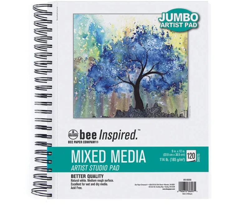Bee Paper Bee Inspired Jumbo Mixed Media Pad – 9×12
