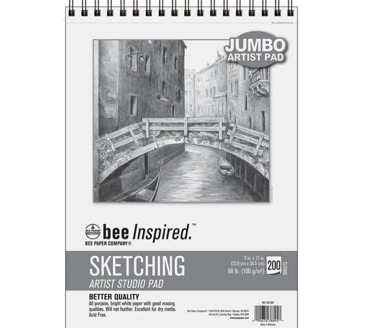 Bee Paper Bee Inspired Jumbo Sketching Pad – 9-inch x 12-inch