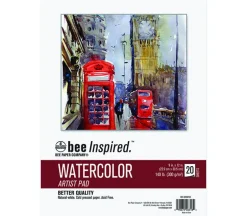 Bee Paper Bee Inspired Top Spiral Watercolor Pad – 9×12