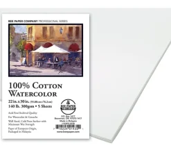 Bee Paper Watercolor 140# Sheets – 22-inch x 30-inch – 1 Sheet