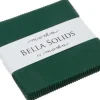 Bella Solids Christmas Green 5-inch Charm Squares 42ct