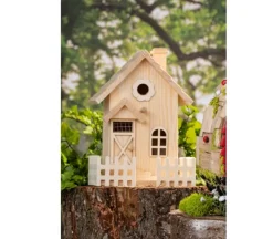 Birdhouse – Picket Fence with Barn Door