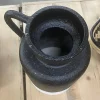 Black and White Metal Vase – Small