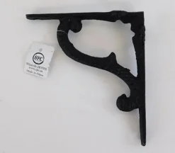 Black Iron Filigree Corner Shelf Bracket