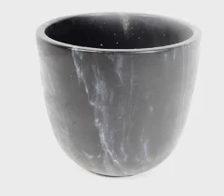 Black Marble Cement Pot