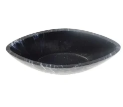Black Marble Oval Pot