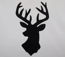 Black Metal Deer Head – 9.75-inch x 18.75-inch
