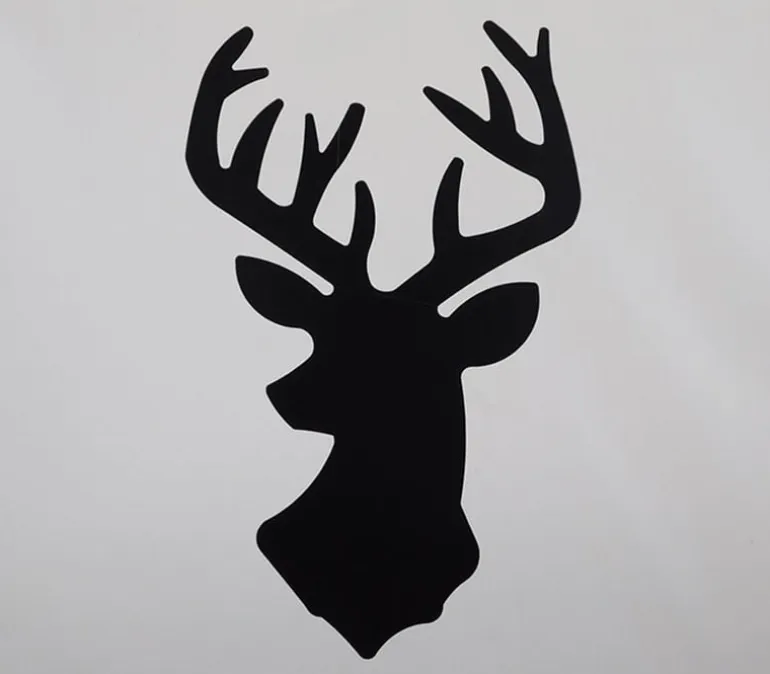Black Metal Deer Head – 9.75-inch x 18.75-inch