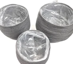 Black Paper Rope Basket – Large