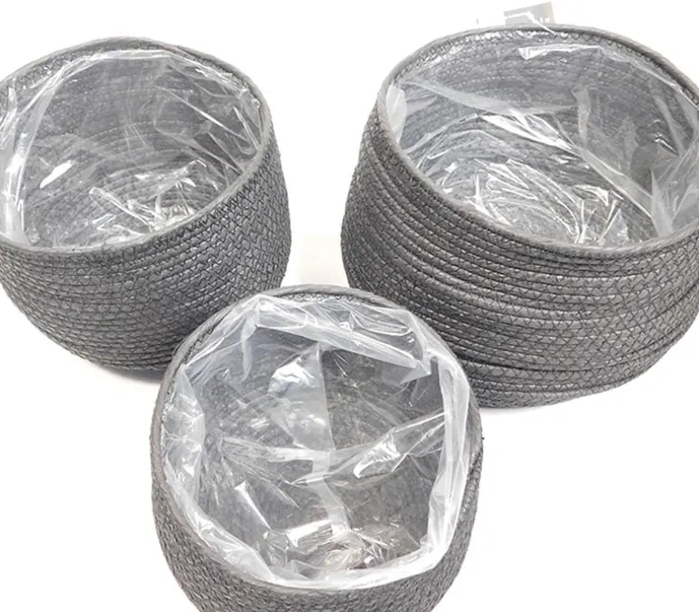 Black Paper Rope Basket – Large
