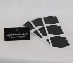Black Scalloped Chalkboard Labels – 9 Labels