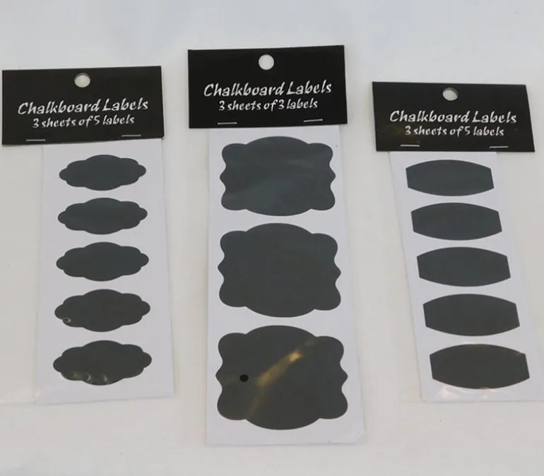 Black Scalloped Chalkboard Labels – 15 Labels