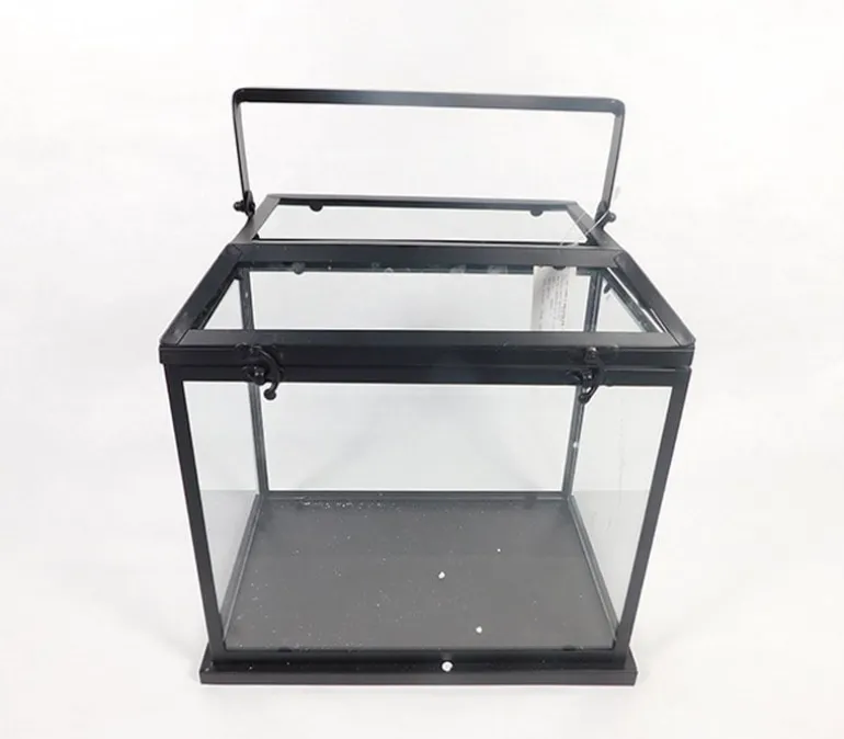 Black Square Metal Lantern – Large