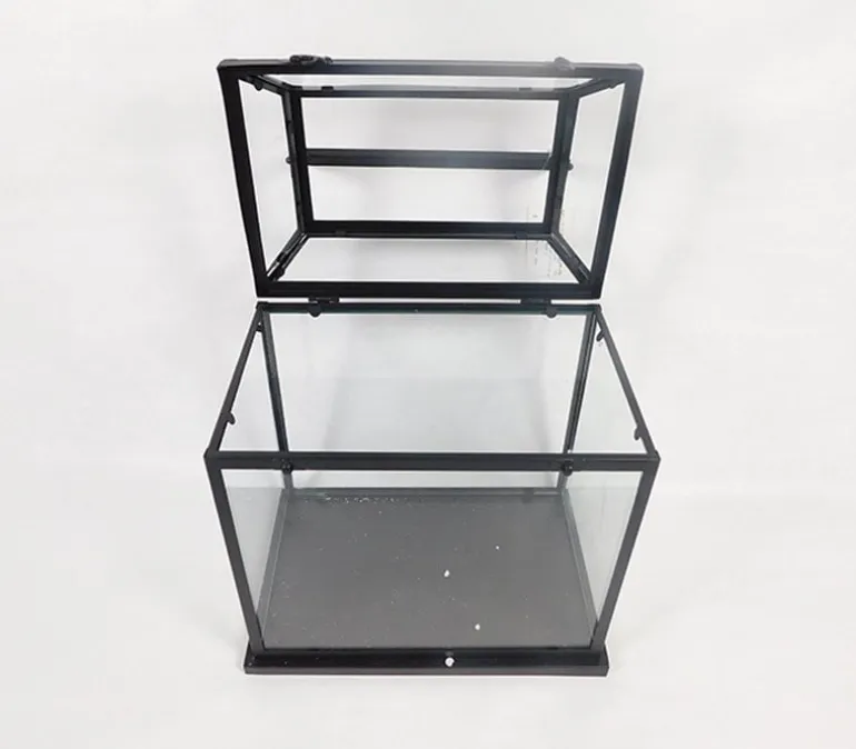 Black Square Metal Lantern – Large