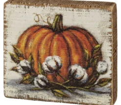 Block Sign – Orange Pumpkin