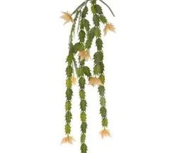 38″ Blooming Cactus Hanging Spray, Orange