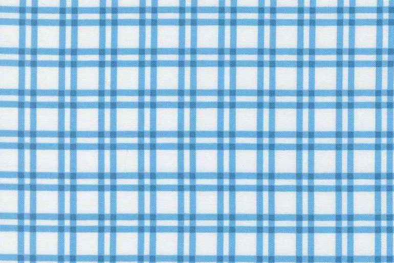 Blueprint Plaid White and Harbor Blue