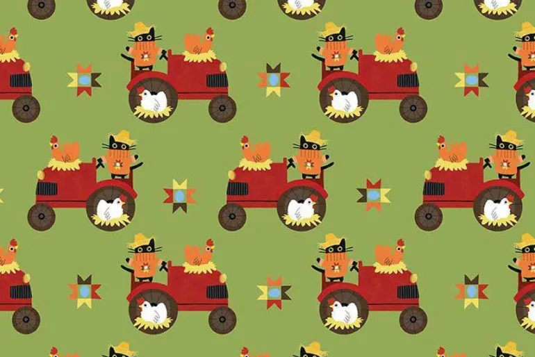 Bok Bok Meow Nigel the Cat and Tractors Scenic