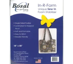 Bosal In R Form Foam Sew In Fusible Stab – 58-inch x 18-inch – White