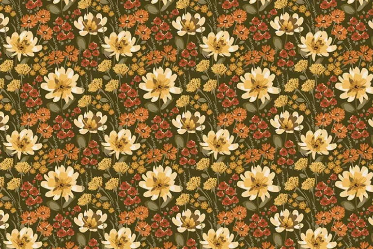 Bountiful Main Floral on Cream