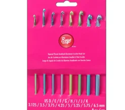 Boye Crochet Hook – Aluminum Set – Size D – E – F – G – H – I – J – K