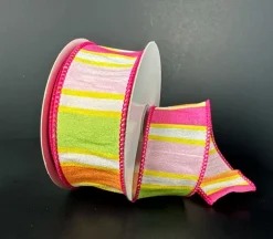 Bright Dupioni Stripes Ribbon – 1.5-inch