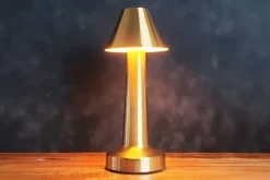 8″ Bright Gold Lamp with Touch Control
