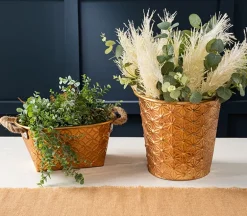 Bronze Gold Galvanized Bucket