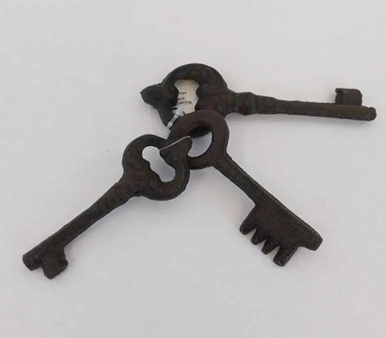 Brown Iron Skeleton Keys – 3 Assorted Styles