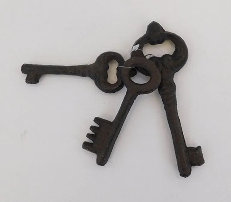 Brown Iron Skeleton Keys – 3 Assorted Styles